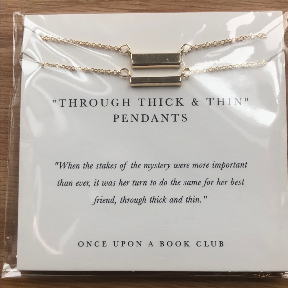 Once Upon a Book Club Gold Pendants